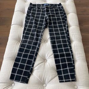 Plaid ankle pant